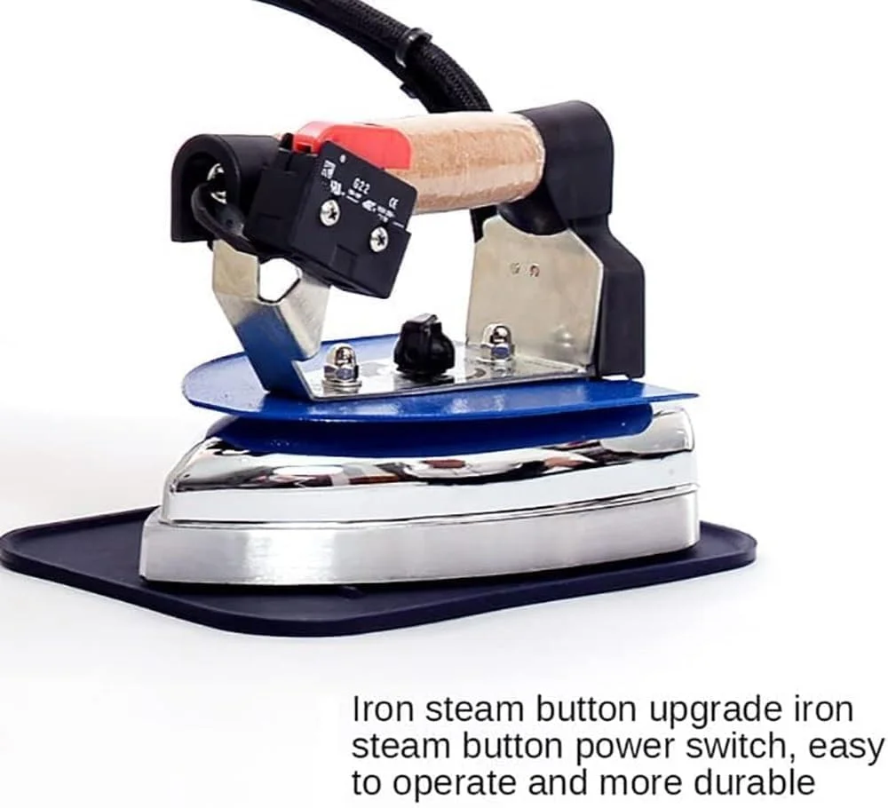 اتو بخار صنعتی، ایستگاه اتو بخار حرفه ای با مخزن آب 4 لیتری، فشارسنج، صفحه قابل تنظیم دما، اتو بخار برقی برای خشکشویی، پرده (B) اتو بخار صنعتی، ایستگاه اتو بخار حرفه ای با مخزن آب 4 لیتری، فشارسنج، صفحه قابل تنظیم دما، اتو بخار برقی برای خشکشویی، پرده (B)