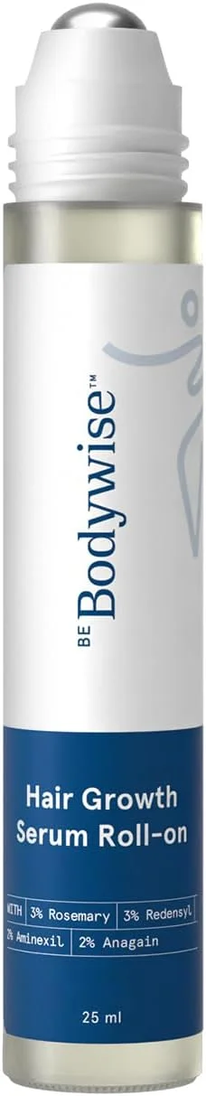سرم تقویت کننده مو رزماری Be Bodywise ( رولی ) | محرک رشد مو، تقویت کننده فولیکول های مو | 3% رزماری، 3% رِدِنسِیل و 2% آناگِین | سرم کنترل ریزش مو | مناسب بانوان و آقایان | مناسب انواع مو | 25 میلی لیتر سرم تقویت کننده مو رزماری Be Bodywise ( رولی ) | محرک رشد مو، تقویت کننده فولیکول های مو | 3% رزماری، 3% رِدِنسِیل و 2% آناگِین | سرم کنترل ریزش مو | مناسب بانوان و آقایان | مناسب انواع مو | 25 میلی لیتر