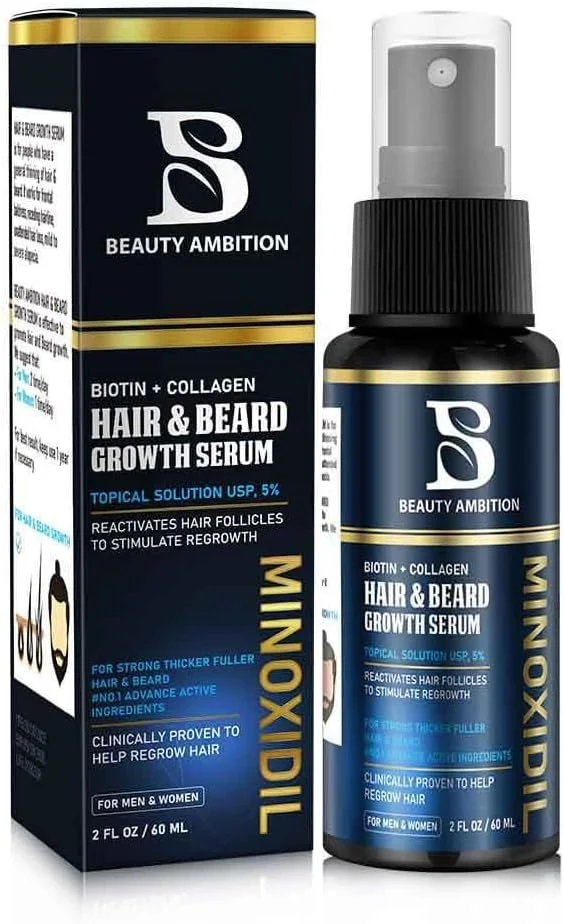 سرم رشد مو و ریش بیوتی امبیشن حاوی 5% محلول 60 میلی لیتر سرم رشد مو و ریش بیوتی امبیشن حاوی 5% محلول 60 میلی لیتر