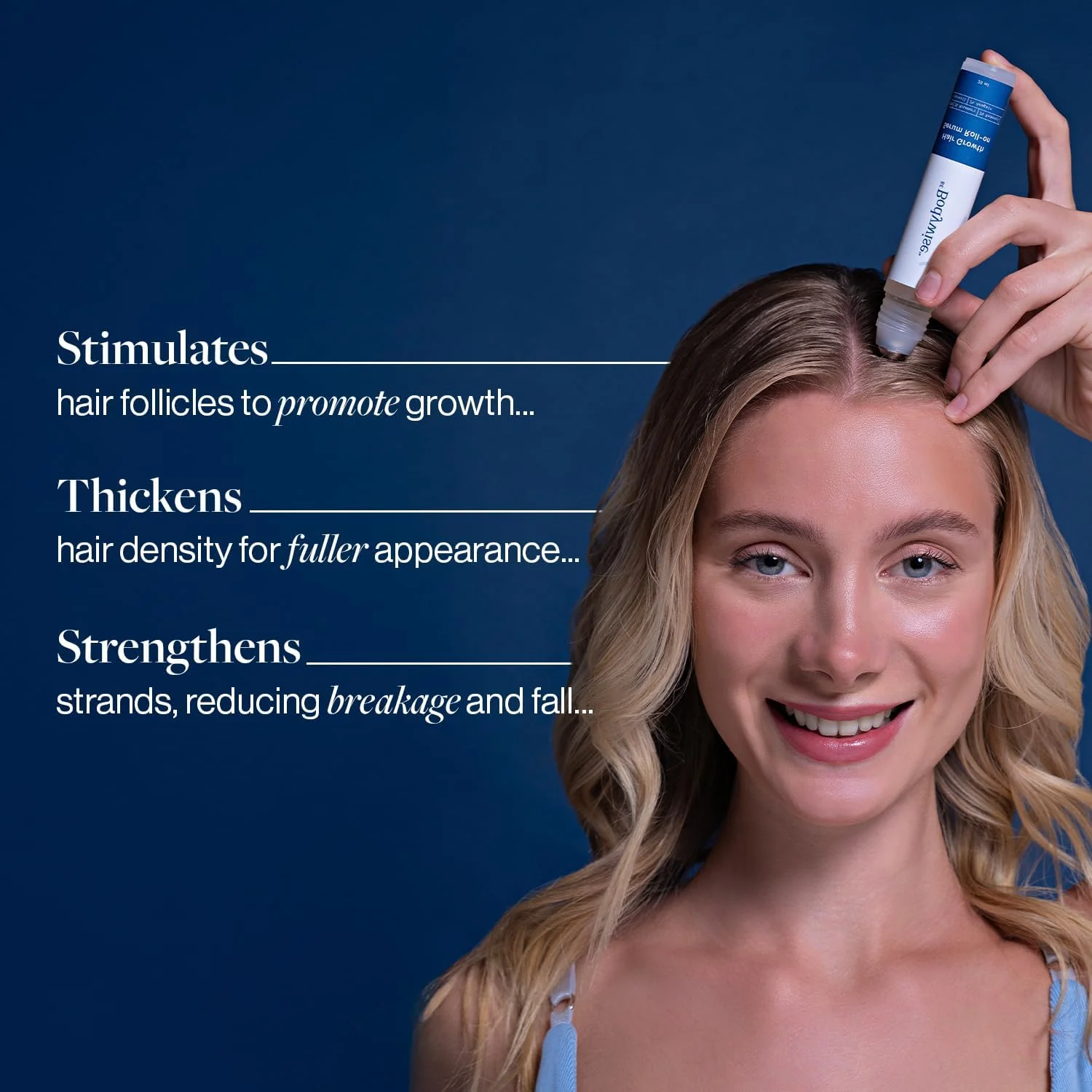 سرم تقویت کننده مو رزماری Be Bodywise ( رولی ) | محرک رشد مو، تقویت کننده فولیکول های مو | 3% رزماری، 3% رِدِنسِیل و 2% آناگِین | سرم کنترل ریزش مو | مناسب بانوان و آقایان | مناسب انواع مو | 25 میلی لیتر