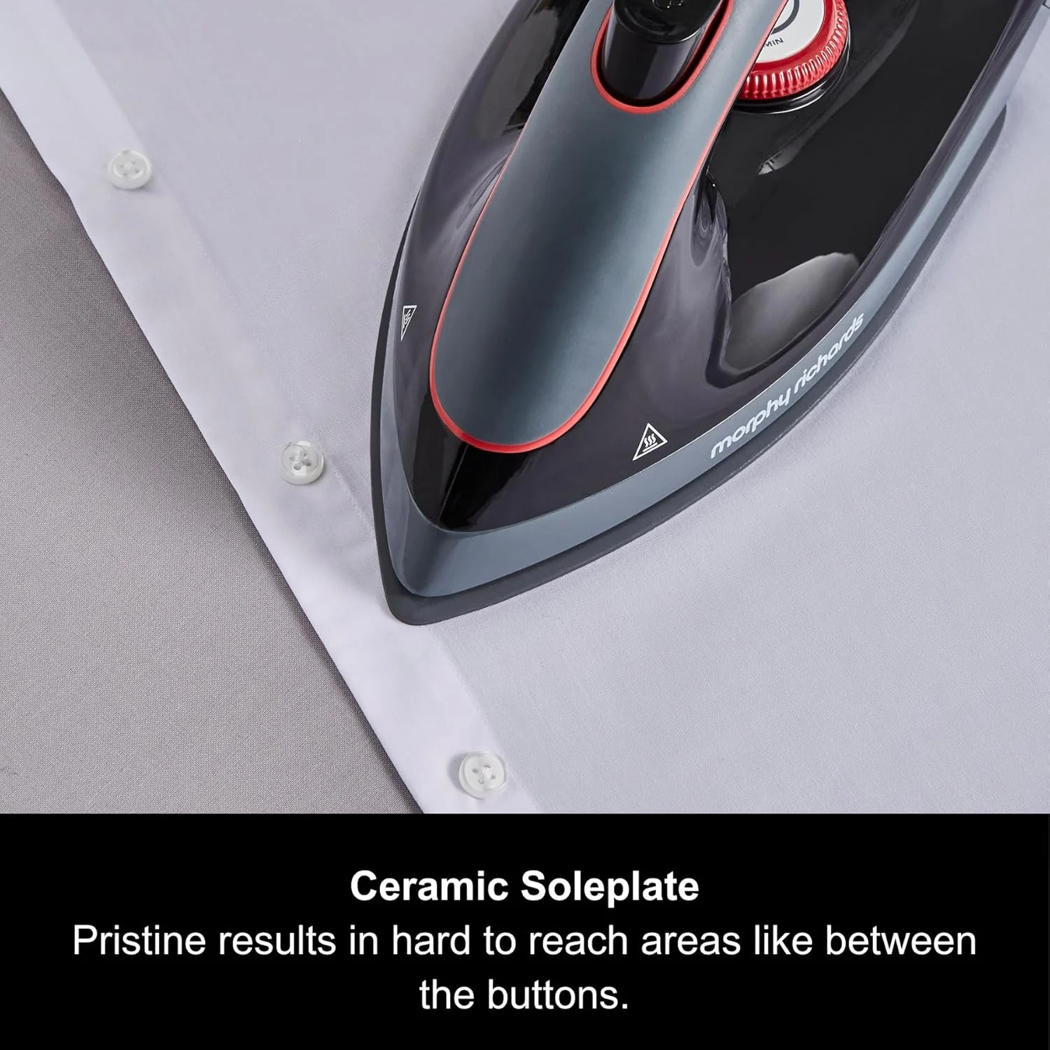 اتو بخار مخزن دار مورفی ریچاردز Power Steam Elite، کفی سرامیکی نچسب، بخار لحظه ای 310 گرم، خروجی بخار 200 گرم، 6 بار، تمیز کننده خودکار، مخزن آب 1.3 لیتری، سیم 1.8 متری، 2400 وات، مشکی/قرمز، 332013 اتو بخار مخزن دار مورفی ریچاردز Power Steam Elite، کفی سرامیکی نچسب، بخار لحظه ای 310 گرم، خروجی بخار 200 گرم، 6 بار، تمیز کننده خودکار، مخزن آب 1.3 لیتری، سیم 1.8 متری، 2400 وات، مشکی/قرمز، 332013