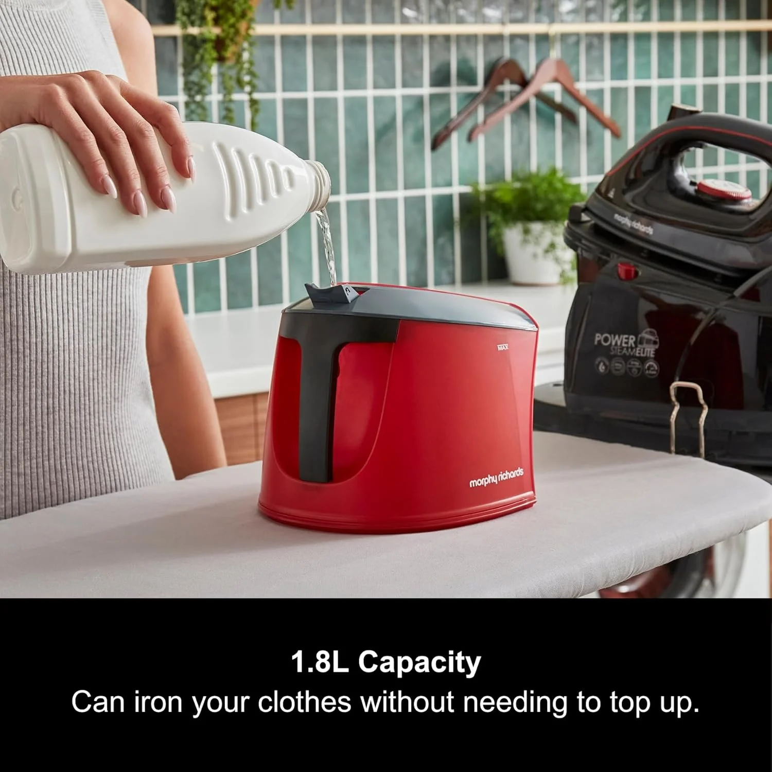 اتو بخار مخزن دار مورفی ریچاردز Power Steam Elite، کفی سرامیکی نچسب، بخار لحظه ای 310 گرم، خروجی بخار 200 گرم، 6 بار، تمیز کننده خودکار، مخزن آب 1.3 لیتری، سیم 1.8 متری، 2400 وات، مشکی/قرمز، 332013 اتو بخار مخزن دار مورفی ریچاردز Power Steam Elite، کفی سرامیکی نچسب، بخار لحظه ای 310 گرم، خروجی بخار 200 گرم، 6 بار، تمیز کننده خودکار، مخزن آب 1.3 لیتری، سیم 1.8 متری، 2400 وات، مشکی/قرمز، 332013