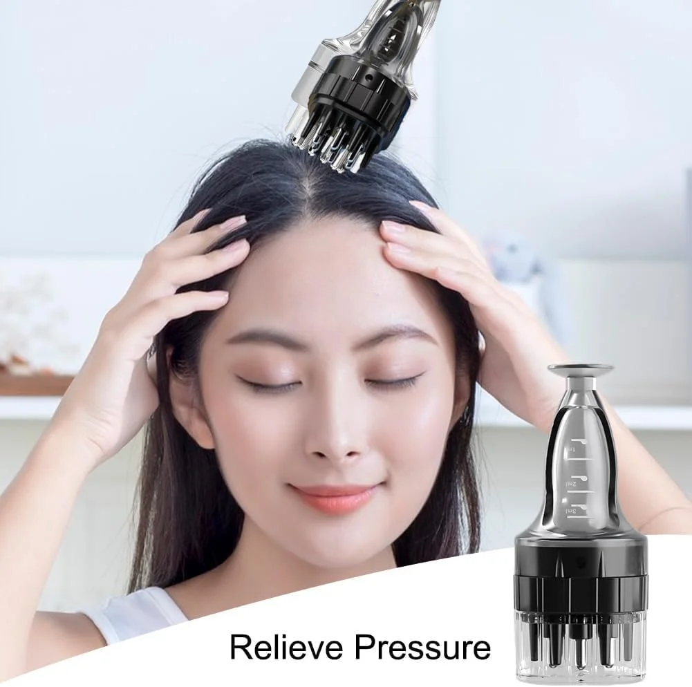 شانه ماساژور پوست سر و رشد مو BIGTHREE، اپلیکاتور، ابزار درمانی رشد مو دوگانه با بطری روغن ضروری، شانه محرک ریشه برای سرم ها و مراقبت از فولیکول (مشکی) شانه ماساژور پوست سر و رشد مو BIGTHREE، اپلیکاتور، ابزار درمانی رشد مو دوگانه با بطری روغن ضروری، شانه محرک ریشه برای سرم ها و مراقبت از فولیکول (مشکی)