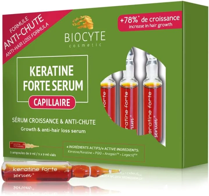 سرم تقویت کننده و ضد ریزش مو Biocyte Keratine Forte، 5 ویال از Biocyte