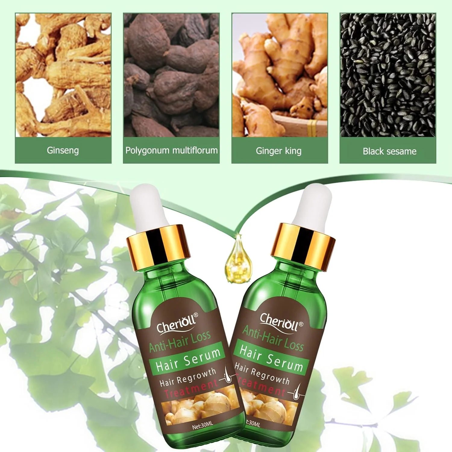 سرم مو بیزیکو چریول، سرم روغن درمان مو، درمان ریزش و نازک شدن مو، روغن رشد مو برای موهای قوی تر، ضخیم تر و بلندتر (30 میلی لیتر)