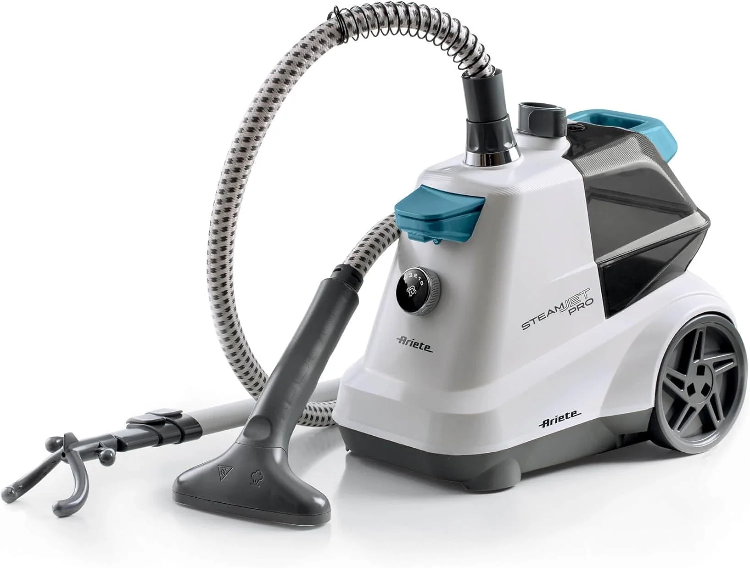 بخارگر لباس حرفه ای آریته 2200 وات، 4 سطح بخار، 45 گرم در دقیقه بخار، میله تلسکوپی، مخزن 3 لیتری، قابل حمل، اتو بخار عمودی برای لباس، پرده، پیراهن، لوازم جانبی شامل - ART6248