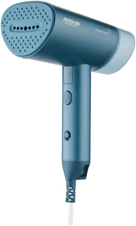 بخارگر دستی تاشو آرشیا - بخارگر قابل حمل لباس، توان 1330 وات، گرم شدن سریع 35 ثانیه ای، مخزن 100 میلی لیتری، مناسب سفر، طراحی جمع و جور و سبک