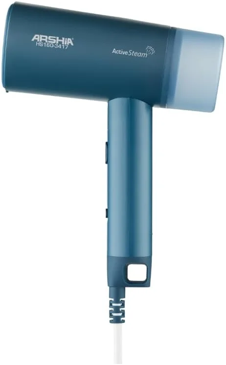 بخارگر دستی تاشو آرشیا - بخارگر قابل حمل لباس، توان 1330 وات، گرم شدن سریع 35 ثانیه ای، مخزن 100 میلی لیتری، مناسب سفر، طراحی جمع و جور و سبک
