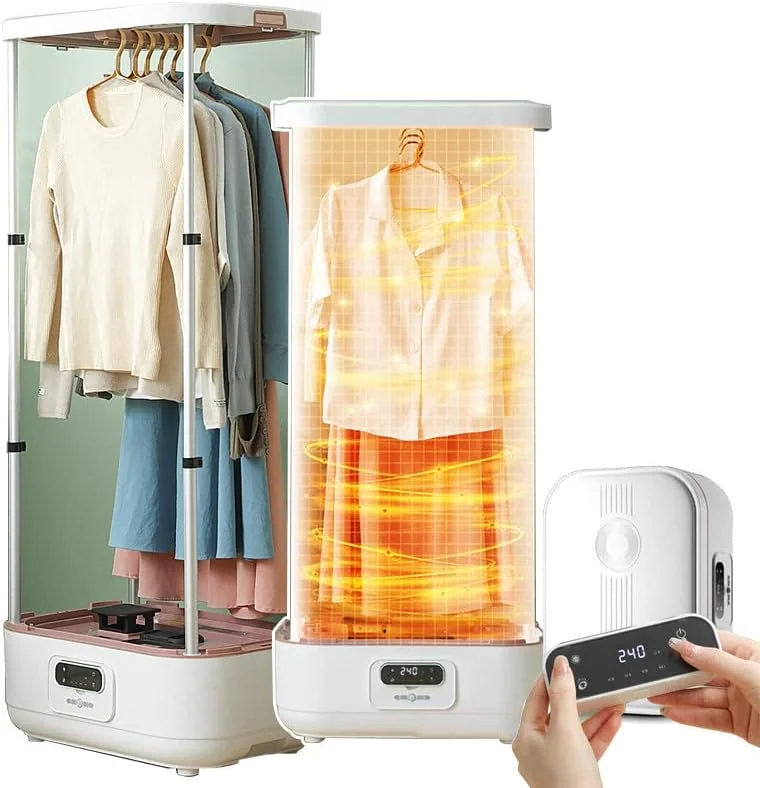 اتو بخار عمودی بی سیم اتوماتیک 900 وات، با کنترل از راه دور/جعبه رایحه درمانی داخلی، بخارگر لباس آویز تاشو، برای لباس و پارچه، به سرعت چین و چروک ها را از بین می برد