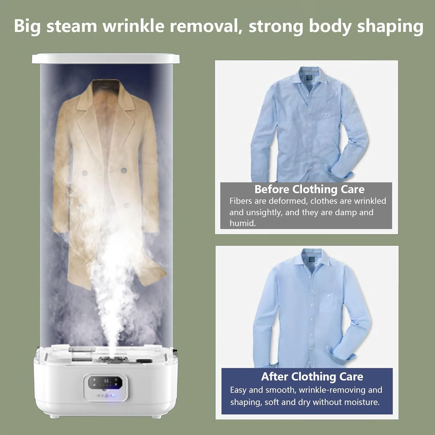 اتو بخار عمودی اتوماتیک، با کنترل از راه دور/جعبه رایحه درمانی داخلی، بخارگر آویز تاشو برای لباس و پارچه، رفع سریع چروک اتو بخار عمودی اتوماتیک، با کنترل از راه دور/جعبه رایحه درمانی داخلی، بخارگر آویز تاشو برای لباس و پارچه، رفع سریع چروک