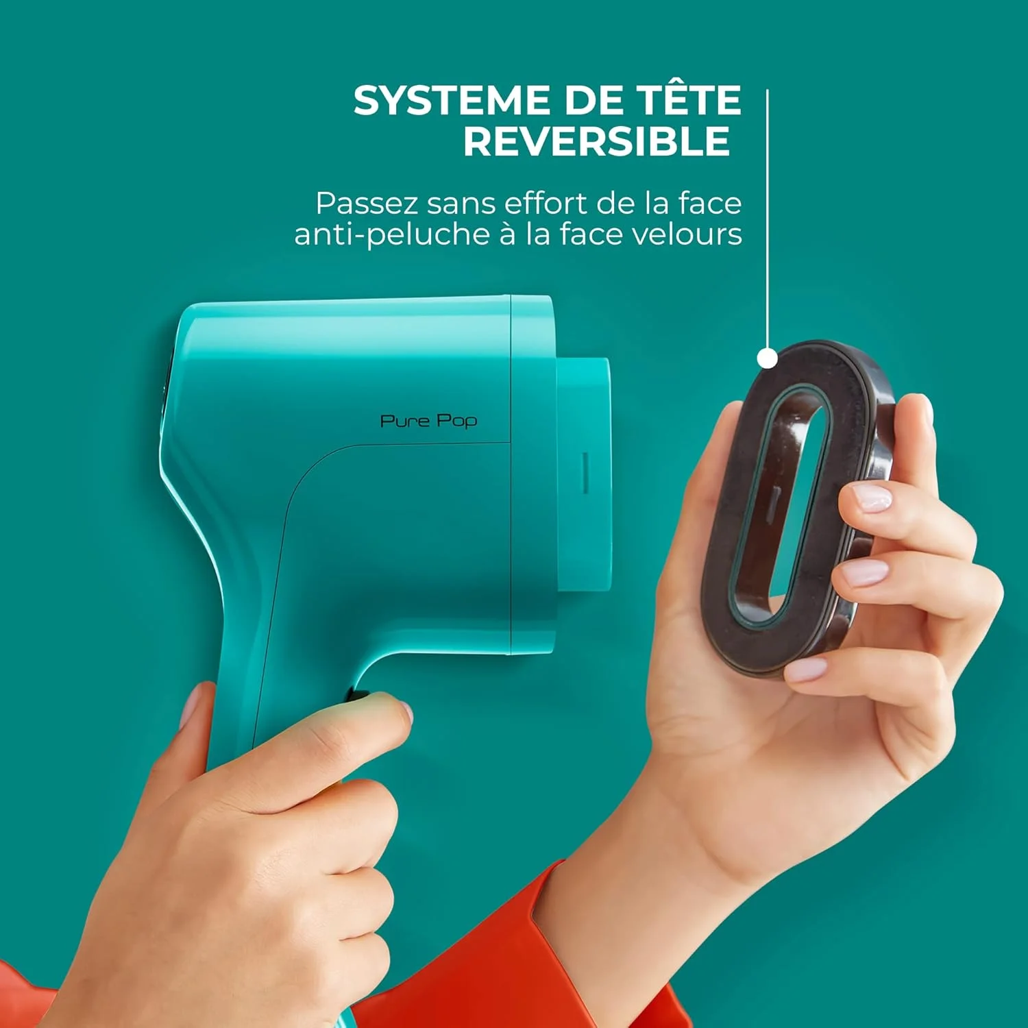 بخارگر مسافرتی کالر Pure Pop با توان 1300 وات، خروجی بخار 20 گرم در دقیقه، آماده به کار در 15 ثانیه، زمان کارکرد 4 دقیقه (70 میلی لیتر)، کاربری آسان و راحت، جمع و جور و سبک وزن 710 گرم مدل DT2024C0 سبز