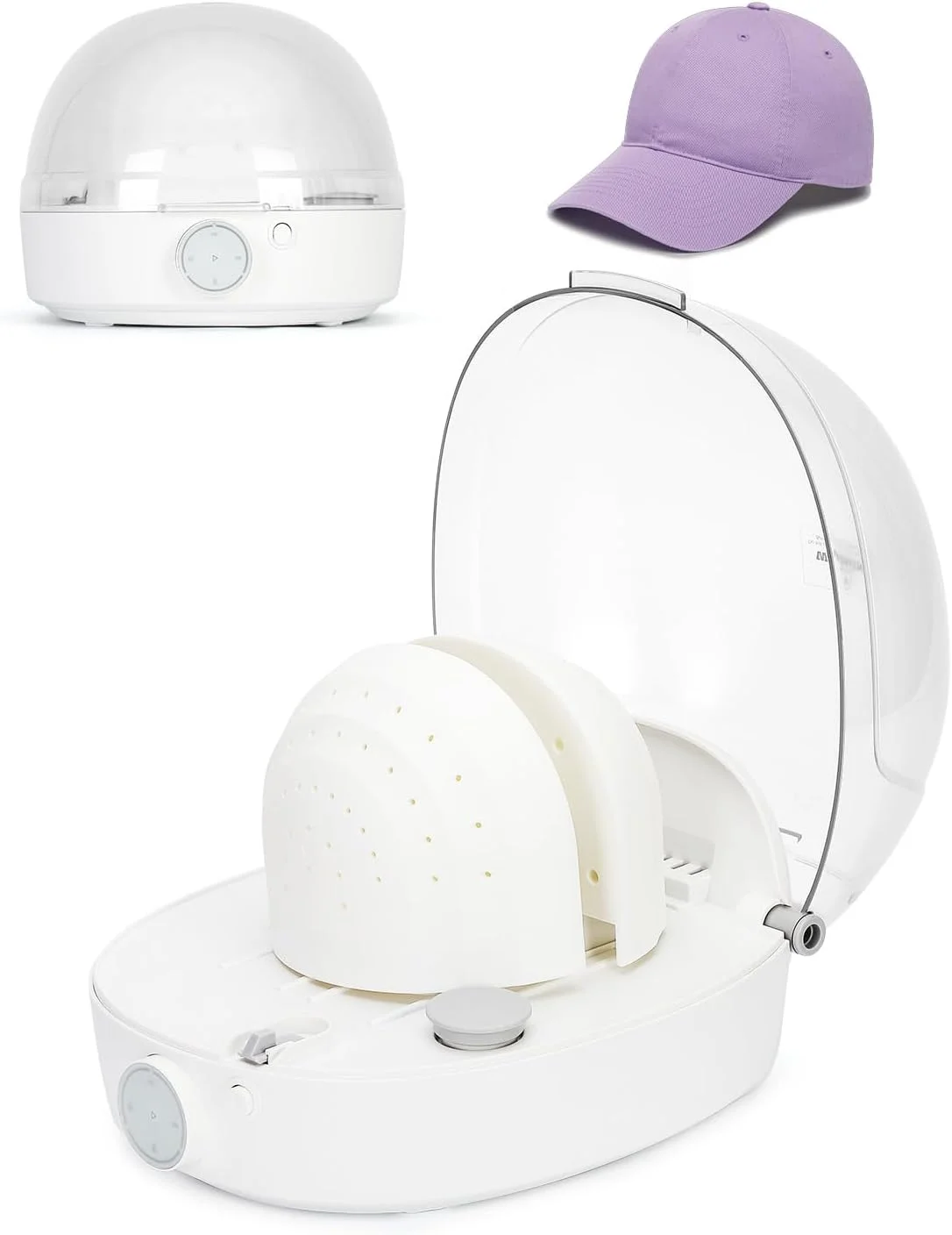 دستگاه مراقبت از کلاه، تمیز کننده خودکار کلاه با بخار و خشک کن، دستگاه مراقبت از کلاه همه کاره، شکل دهنده کلاه برای کلاه سطلی و کلاه بیسبال، بازگرداندن شکل کلاه های بدفرم، استفاده آسان