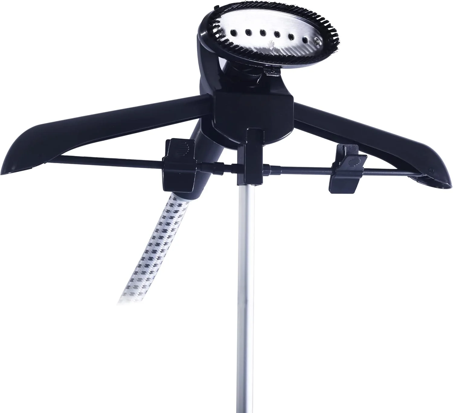 بخارگر لباس کلیکون 1.4 لیتری با نازل بخار استیل ضد زنگ، شلنگ عایق حرارت، شیرهای ضد نشت، 1700 وات، سفید و آبی - CK4033