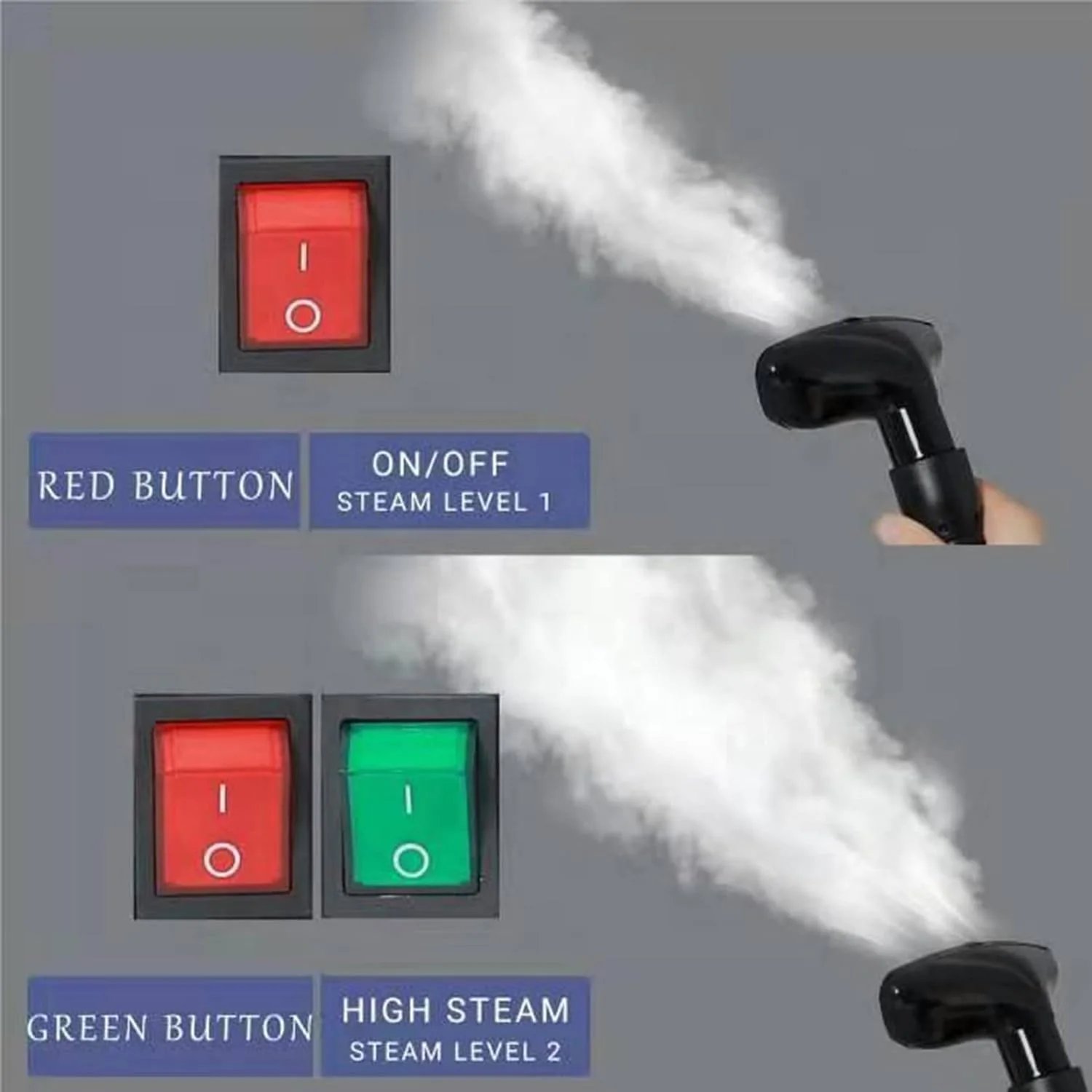 بخارگر لباس 1800 وات، بخارگر حرفه ای و ایستاده لباس با مخزن آب 3.8 لیتری، کنترل بخار 4 مرحله ای با برس و آویز لباس، رزگلد (رزگلد)