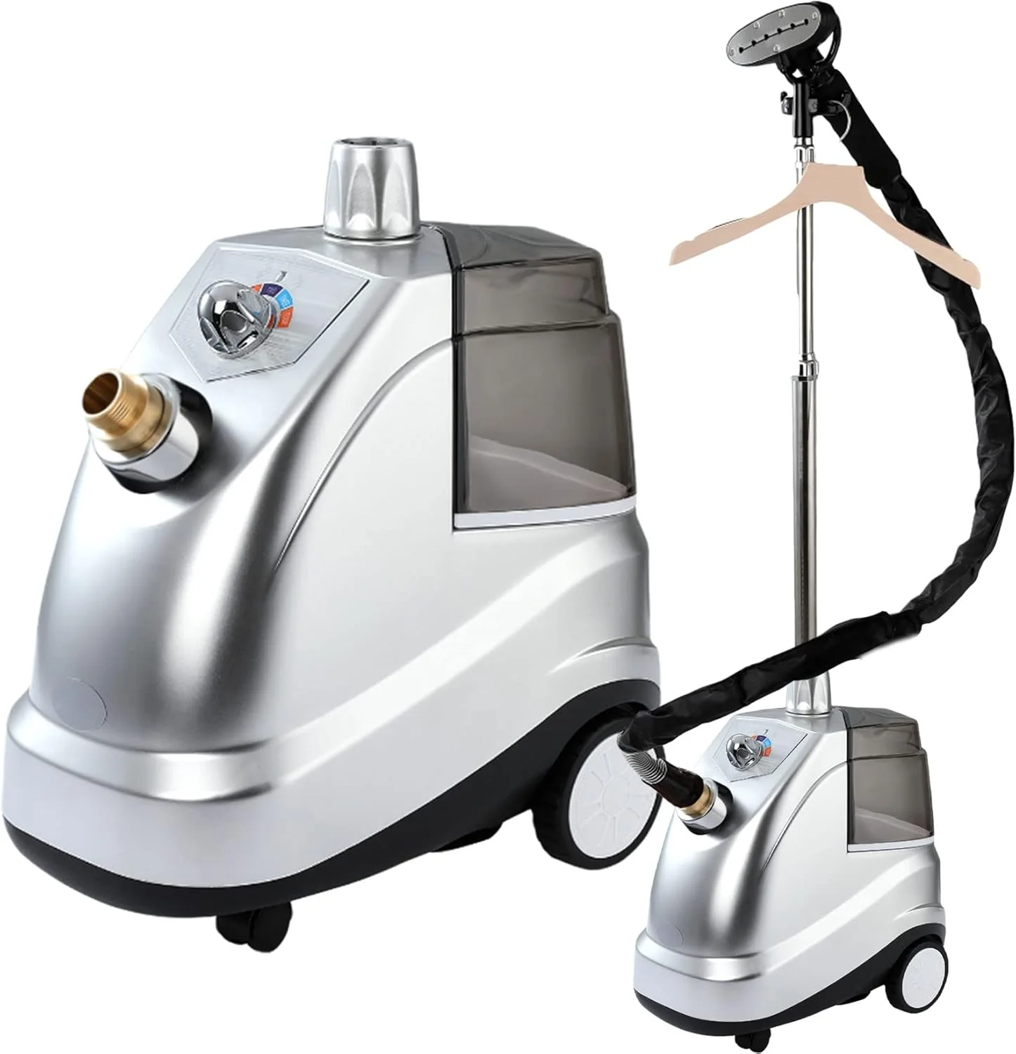 بخارگر لباس 2200 واتی، بخارگر ایستاده لباس با مخزن آب بزرگ 3.8 لیتری، 4 حالت بخار، گرمایش سریع، 70 دقیقه بخار مداوم، رزگلد (رزگلد)