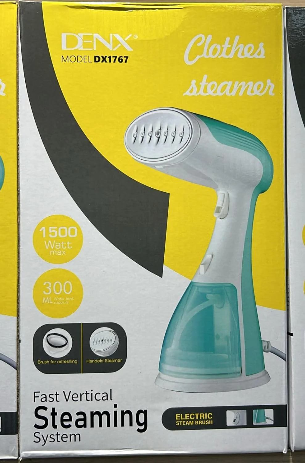 بخارگر لباس DENX، خشک کن مایکروویو، سشوار برقی، دستی قابل حمل، با مخزن آب، سبز