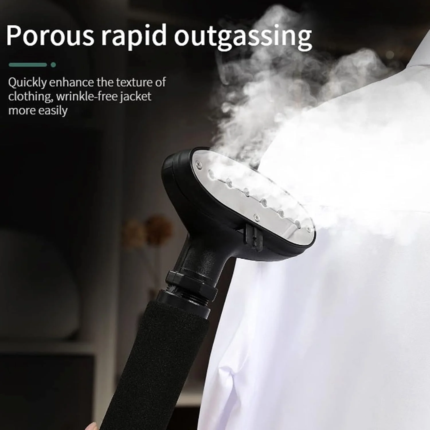 بخارگر لباس قدرتمند 2200 وات با مخزن آب بزرگ 3.8 لیتری، گرم شدن سریع، 70 دقیقه بخار مداوم، رفع سریع چروک، رزگلد (رزگلد)