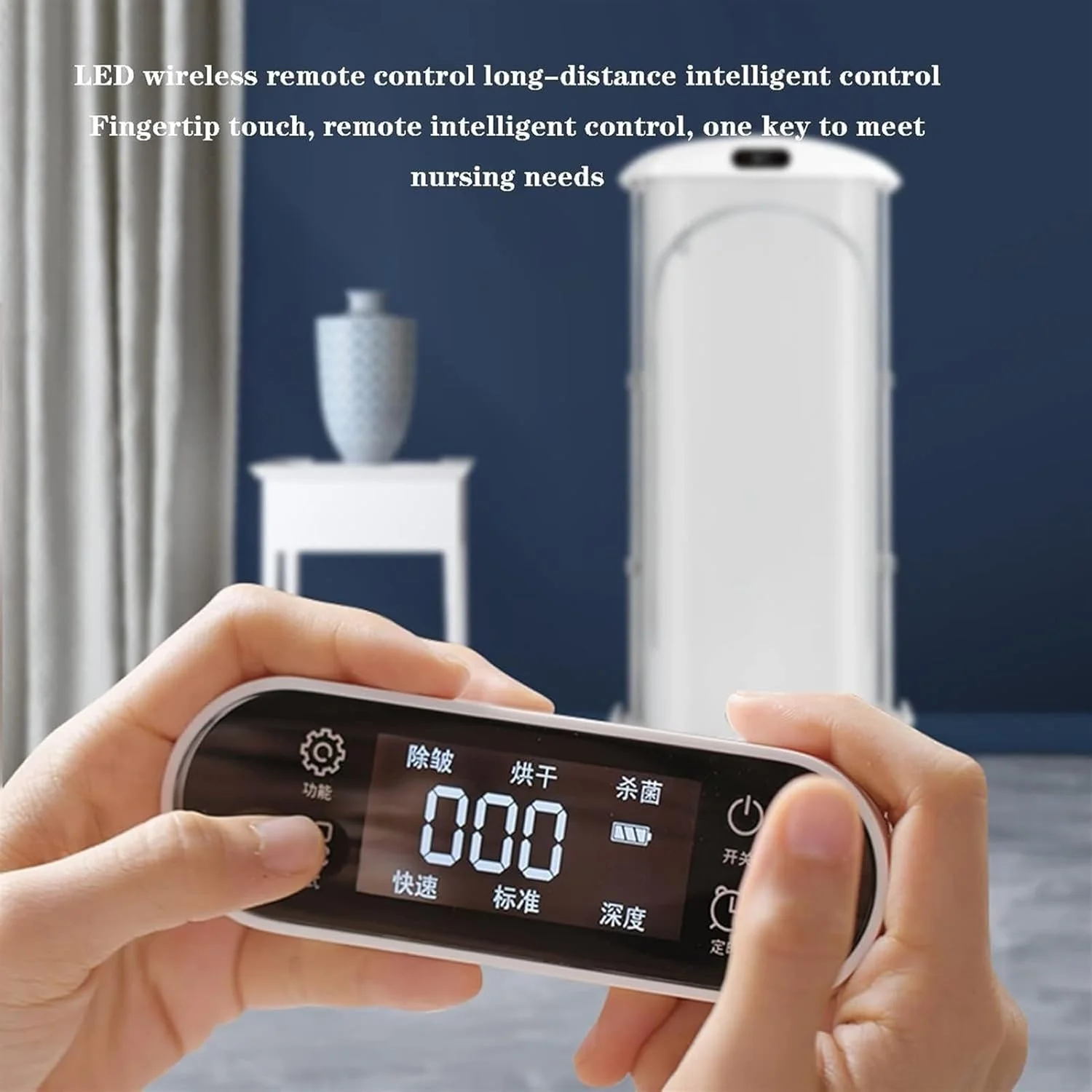 بخارگر لباس تاشو، اتو بخار عمودی برای لباس، چرخه دمای ثابت 60 درجه سانتیگراد، دستگاه مراقبت یکپارچه بخار/خشک کن لباسشویی اتوماتیک