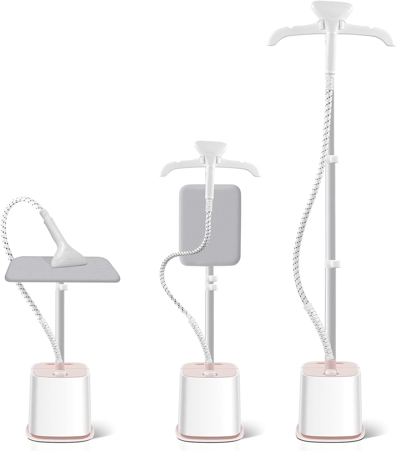 بخارگر ایستاده لباس FOONNUN، 1800 وات، مخزن آب 1.8 لیتری، 11 حالت بخار، دارای تخته اتو داخلی، بخار 40 گرم در دقیقه با آویزهای قابل تنظیم، شاسی E شکل برای کاهش چروک و حالت دادن به لباس بخارگر ایستاده لباس FOONNUN، 1800 وات، مخزن آب 1.8 لیتری، 11 حالت بخار، دارای تخته اتو داخلی، بخار 40 گرم در دقیقه با آویزهای قابل تنظیم، شاسی E شکل برای کاهش چروک و حالت دادن به لباس