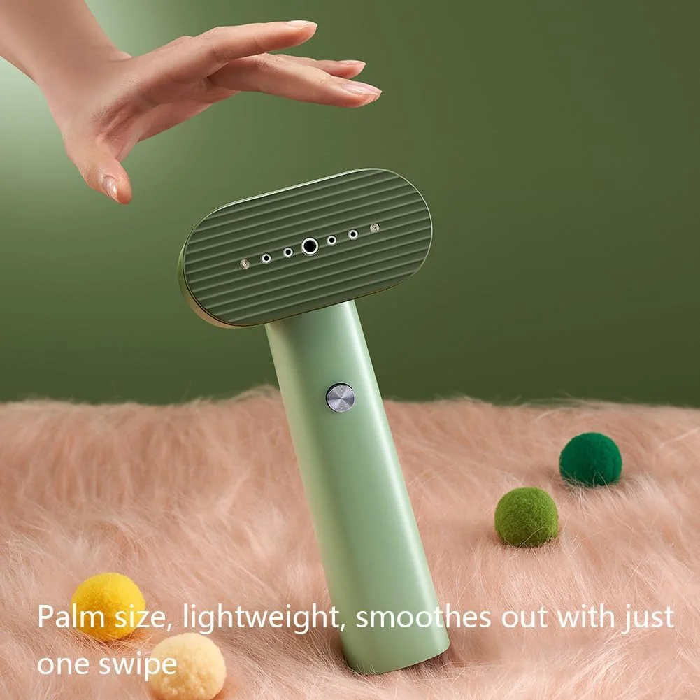 بخارگر دستی 2 در 1 مدل G6 برای لباس و اتو، فقط 317 گرم وزن، 10 دقیقه بخار مداوم، بخارگر سبک 900 واتی برای مسافرت و منزل - سبز