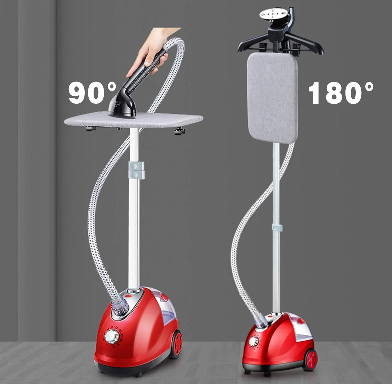 بخارگر لباس، بخارگر حرفه ای پارچه و لباس 2000 وات، کنترل بخار 10 مرحله ای، بخارگر لباس، 60 دقیقه بخار مداوم