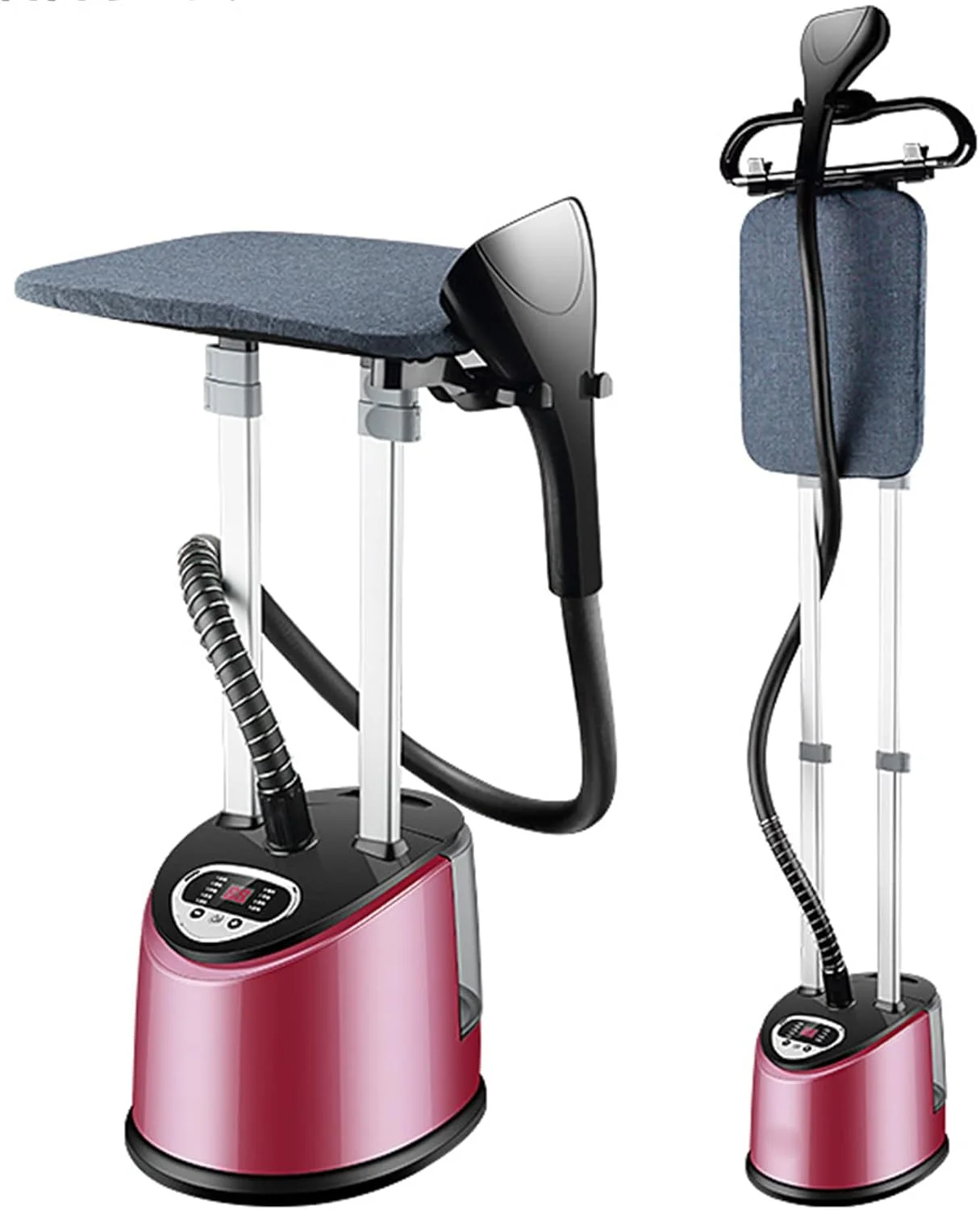 بخارگر لباس با ۹ سطح بخار و میز اتو داخلی، بخارگر حرفه ای و سنگین لباس ایستاده ۲۰۰۰ واتی، گرم شدن سریع در ۳۵ ثانیه