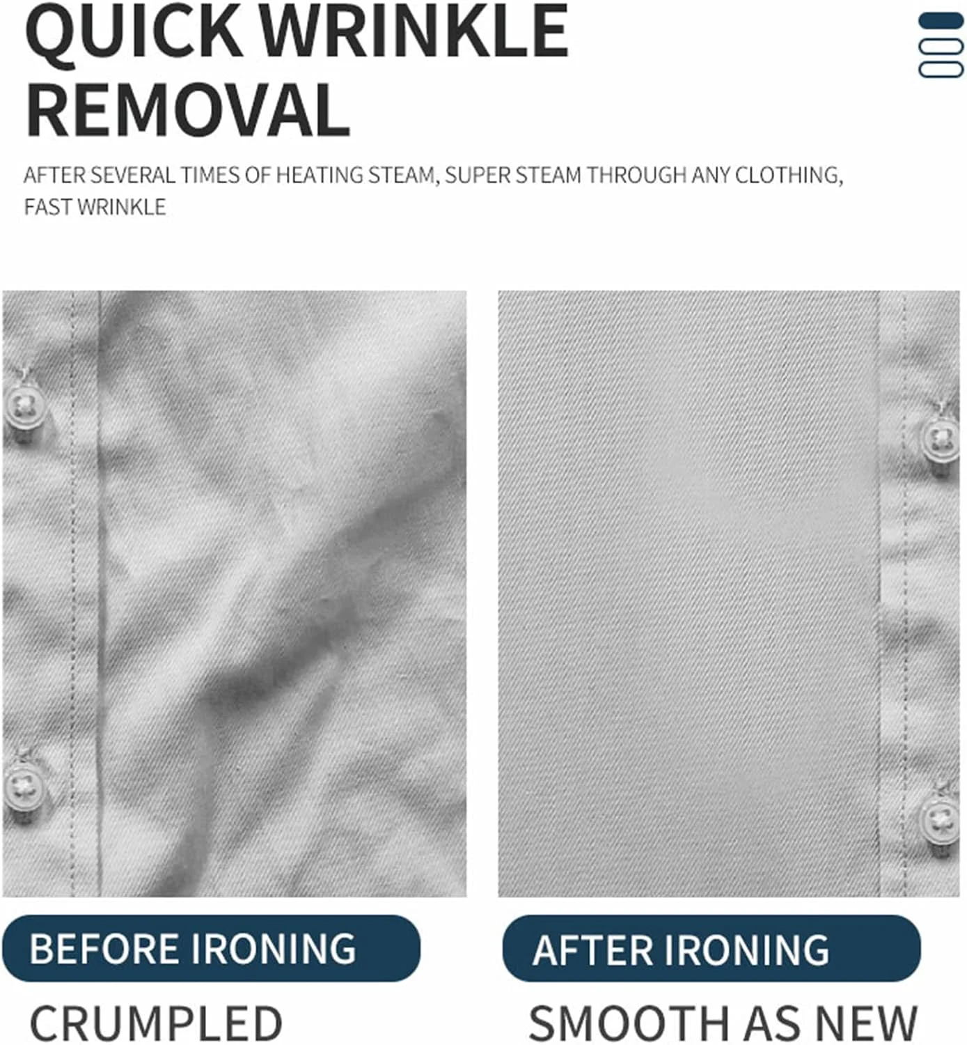 بخارگر لباس، بخارگر حرفه ای و سنگین 1800 واتی برای فروشگاه لباس با مخزن آب بزرگ 3.8 لیتری، گرم شدن سریع و 70 دقیقه بخار مداوم برای از بین بردن سریع چروک