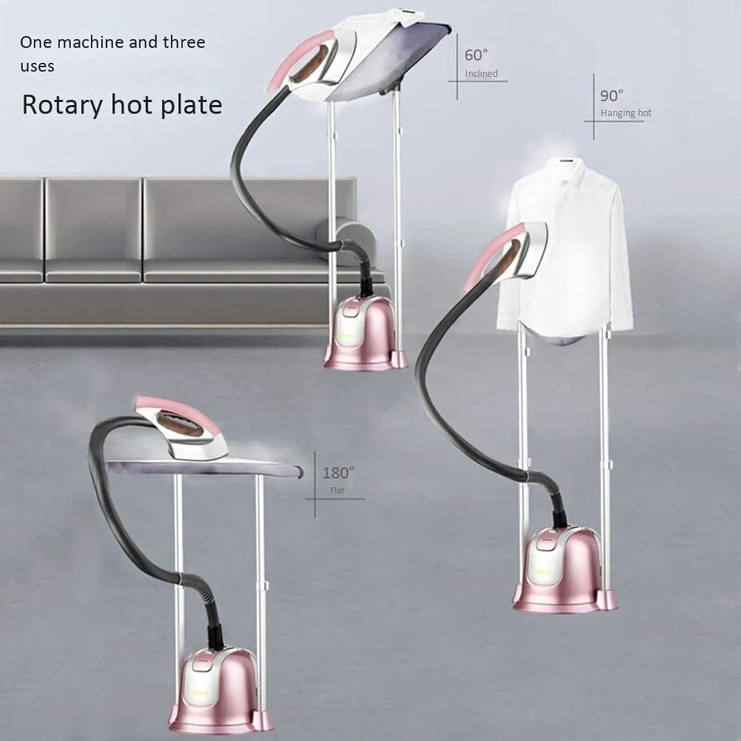 بخارگر ایستاده لباس 2000 وات با کنترل بخار 10 حالته، گرم شدن سریع و از بین بردن چروک ها در کمترین زمان