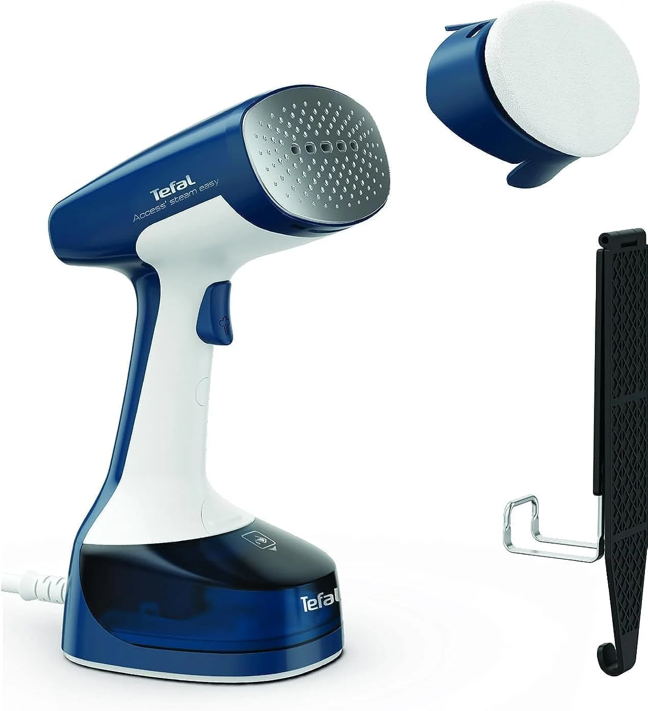 بخارگر لباس تفال | بخارگر دستی آسان Access Steam | ۱۴۰۰ وات | تا ۲۵ گرم در دقیقه | گرم شدن سریع ۱۵ ثانیه ای | ضدعفونی کننده | سبک | قلاب درب | بخارگر لباس | DT7130G0