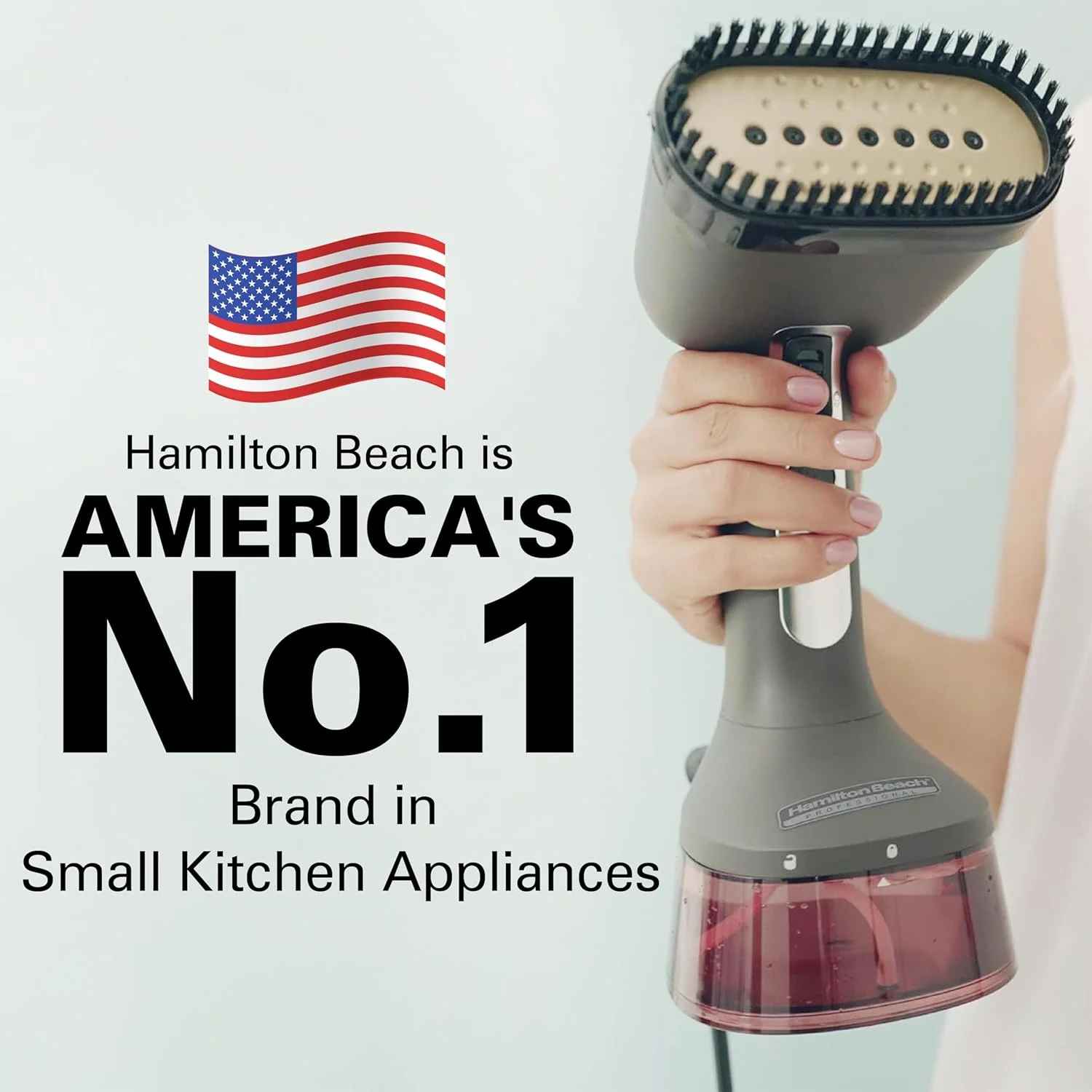 بخارگر لباس دستی حرفه ای همیلتون بیچ با برس پارچه، تا 1740 وات و جریان بخار قدرتمند 28 گرم در دقیقه، 2 حالت بخار، ظرفیت 300 میلی لیتر، دسته ارگونومیک، سیم 6 فوت، 11590-ME بخارگر لباس دستی حرفه ای همیلتون بیچ با برس پارچه، تا 1740 وات و جریان بخار قدرتمند 28 گرم در دقیقه، 2 حالت بخار، ظرفیت 300 میلی لیتر، دسته ارگونومیک، سیم 6 فوت، 11590-ME