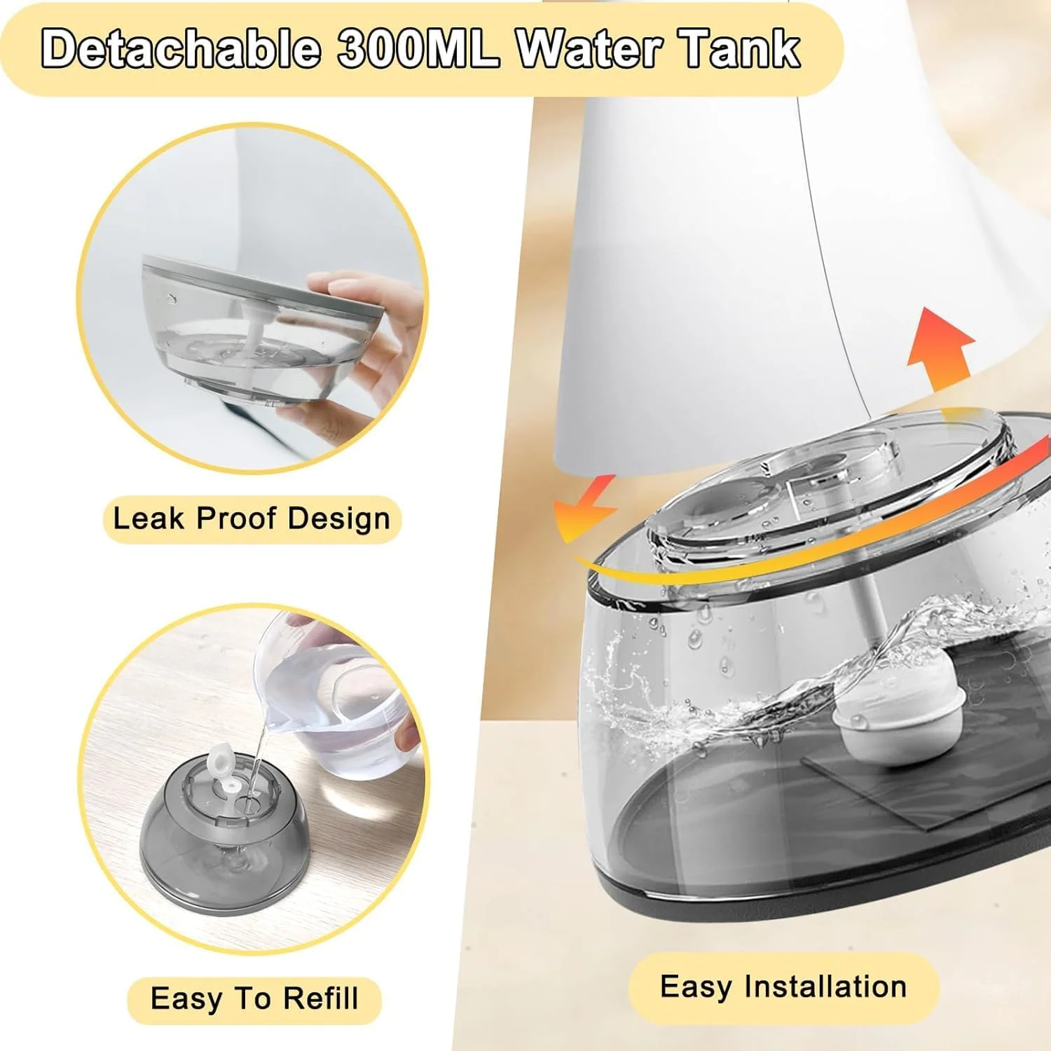 بخارگر دستی لباس، 1500 وات با گرم شدن 20 ثانیه ای، اتو بخار لباس با مخزن آب 300 میلی لیتری، از بین برنده چروک پارچه قابل حمل، اتو بخار 2 در 1 با برس برای مسافرت در منزل، دوشاخه UK