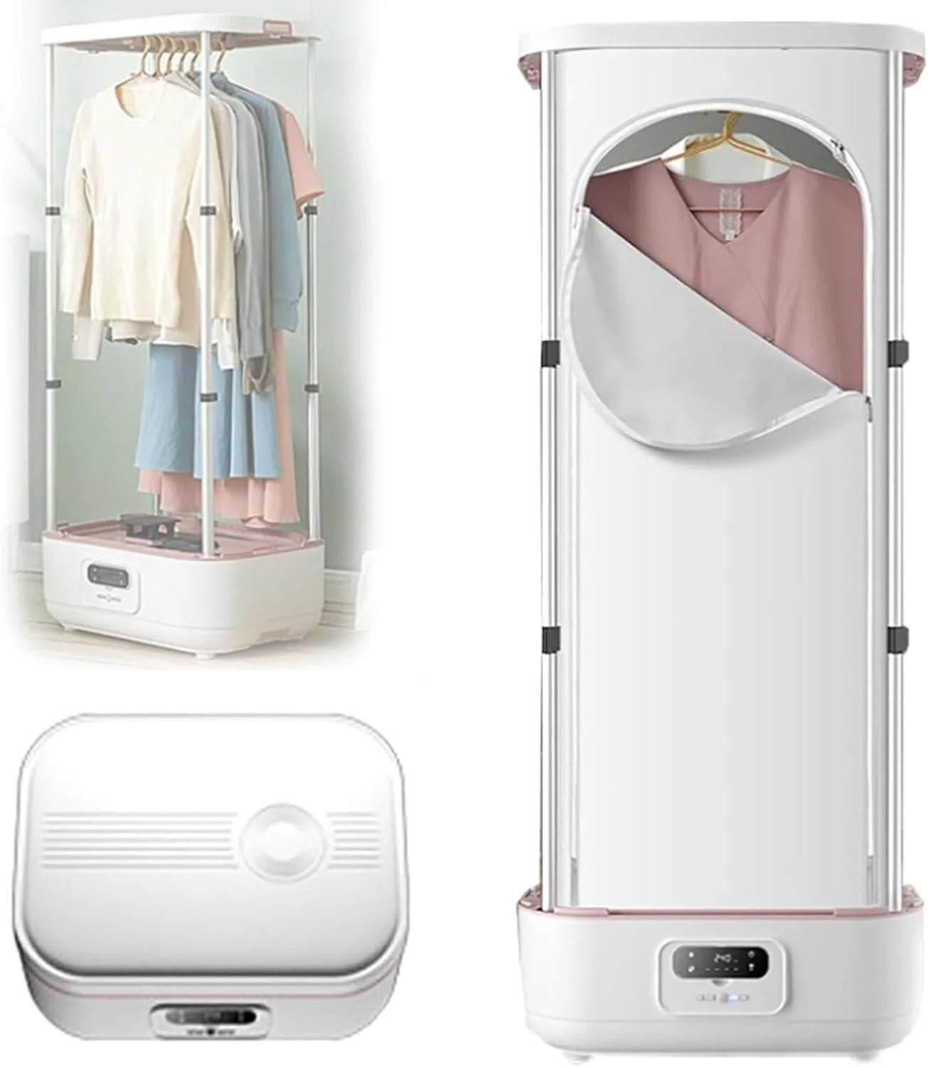 اتو بخار آویز لباس، اتو بخار عمودی بی سیم اتوماتیک با گیره رفع چروک، برای لباس و پارچه، مراقبت ویژه، بخار خشک‌کن سریع