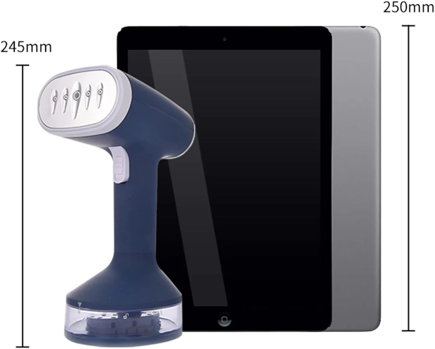 اتو بخار دستی لباس آبی رنگ مناسب منزل، مسافرت و کار با مخزن آب جداشدنی 140 میلی لیتری