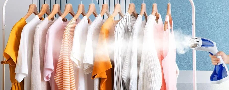 بخارگر لباس قابل حمل - حرارت سریع، بخارگر دستی برای پارچه های بدون چروک! بخارگر جمع و جور، سبک و مناسب سفر - ایده آل برای خانه، مسافرت و همه پارچه ها