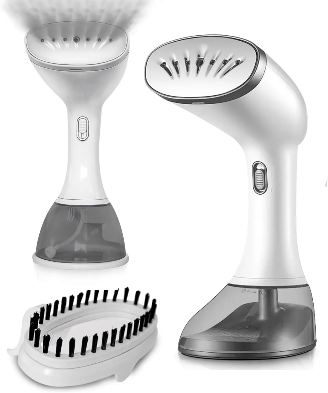 بخارگر لباس قابل حمل، 1500 وات، بخارگر دستی لباس با مخزن آب 300 میلی لیتری، گرم شدن سریع 30 ثانیه ای، بخار مداوم 25 دقیقه ای، 360 درجه بدون نشتی، خاموش شدن خودکار، از بین برنده چروک پارچه مناسب سفر و خانه