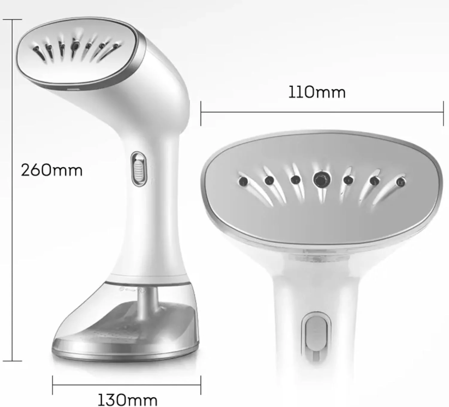 بخارگر لباس قابل حمل، 1500 وات، بخارگر دستی لباس با مخزن آب 300 میلی لیتری، گرم شدن سریع 30 ثانیه ای، بخار مداوم 25 دقیقه ای، 360 درجه بدون نشتی، خاموش شدن خودکار، از بین برنده چروک پارچه مناسب سفر و خانه