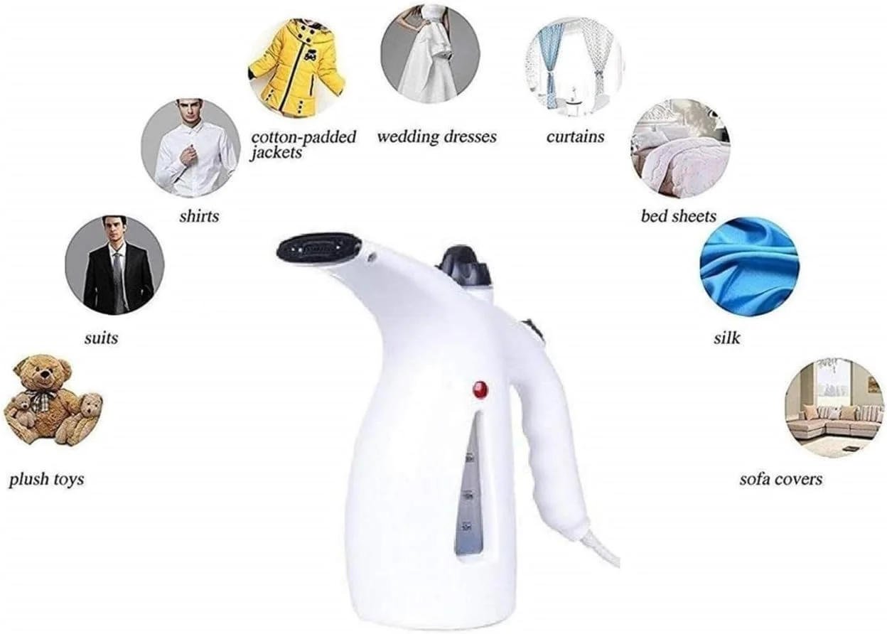 بخارگر دستی قابل حمل لباس و بخور صورت | از بین برنده چین و چروک لباس، اتو بخار مسافرتی، بخارگر پارچه برای خانه، دفتر و مسافرت - ظرفیت 240 میلی لیتر