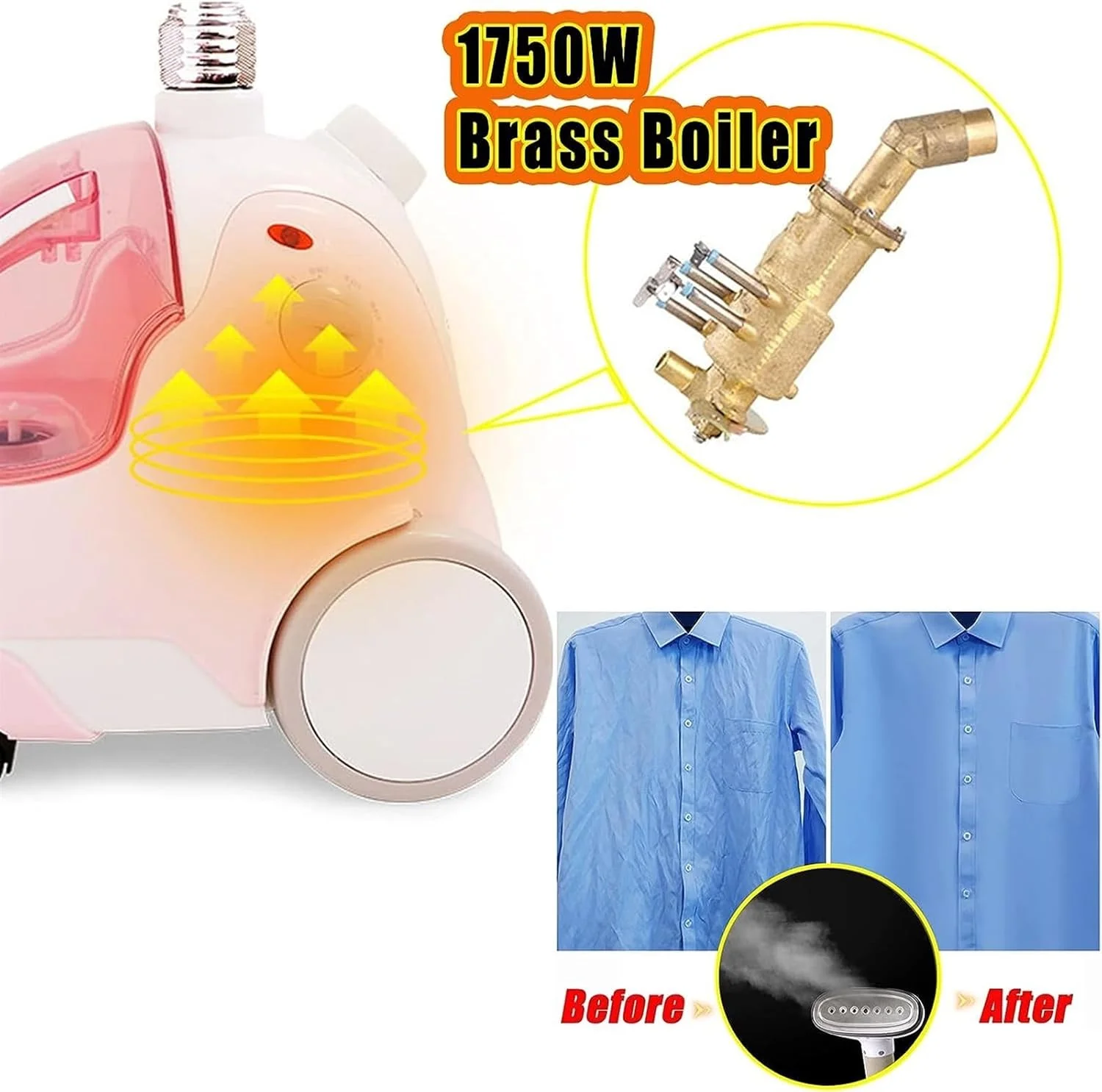 بخارگر عمودی لباس قابل حمل، بخارگر حرفه ای لباس فروشگاهی 1600 وات با قدرت بالا، حذف سریع چروک در 35 ثانیه