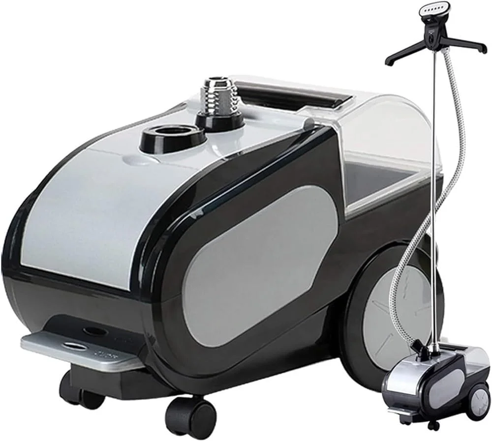 بخارگر ایستاده حرفه ای 1650 واتی، اتو بخار لباس سنگین مناسب فروشگاه های پوشاک، اتوکشی مداوم به مدت 120 دقیقه، حذف سریع چروک در 35 ثانیه