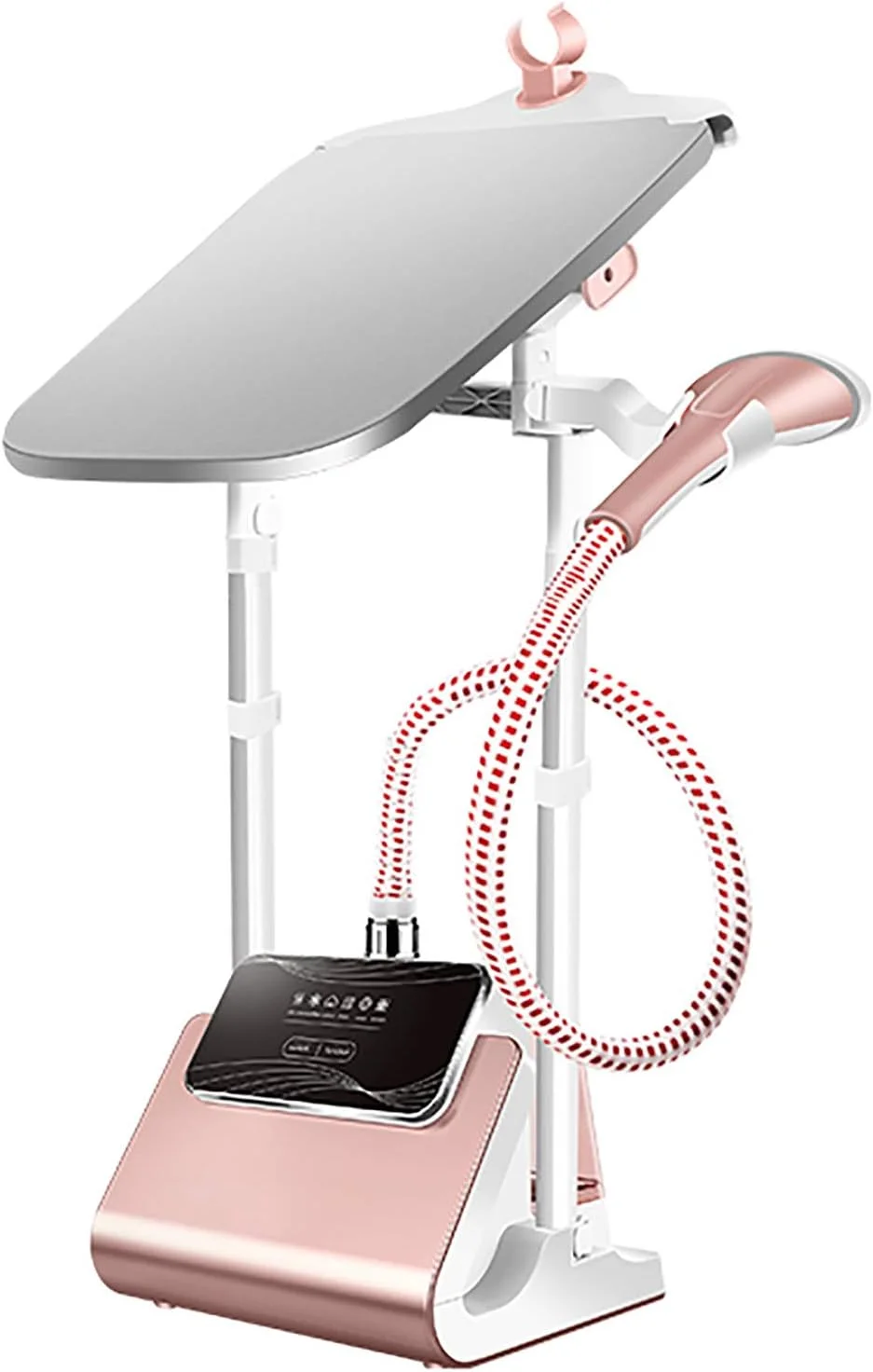 بخارگر عمودی حرفه ای لباس - سایز کامل دو میله ای 1800 وات اتو کشی کوچک دستی با صفحه اتو داخلی و مخزن آب 2.4 لیتری برای مصارف خانگی و تجاری