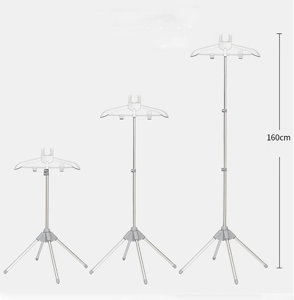 آویز لباس/رخت آویز/نگهدارنده بخارگر دستی لباس/براکت بخارگر اتو پارچه/آویز شلوار/آویز تاشو تلسکوپی/لوازم جانبی بخارگر لباس (خاکستری کامل)