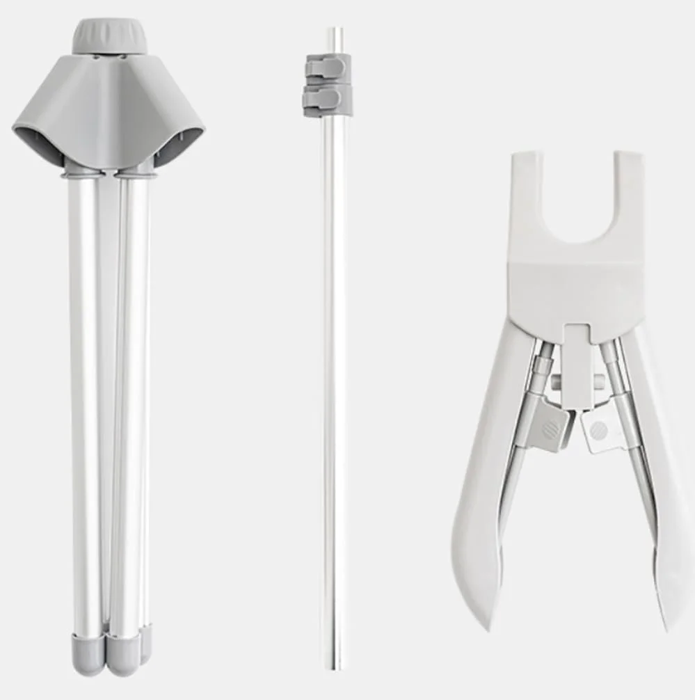 آویز لباس/رخت آویز/نگهدارنده بخارگر دستی لباس/براکت بخارگر اتو پارچه/آویز شلوار/آویز تاشو تلسکوپی/لوازم جانبی بخارگر لباس (خاکستری کامل)