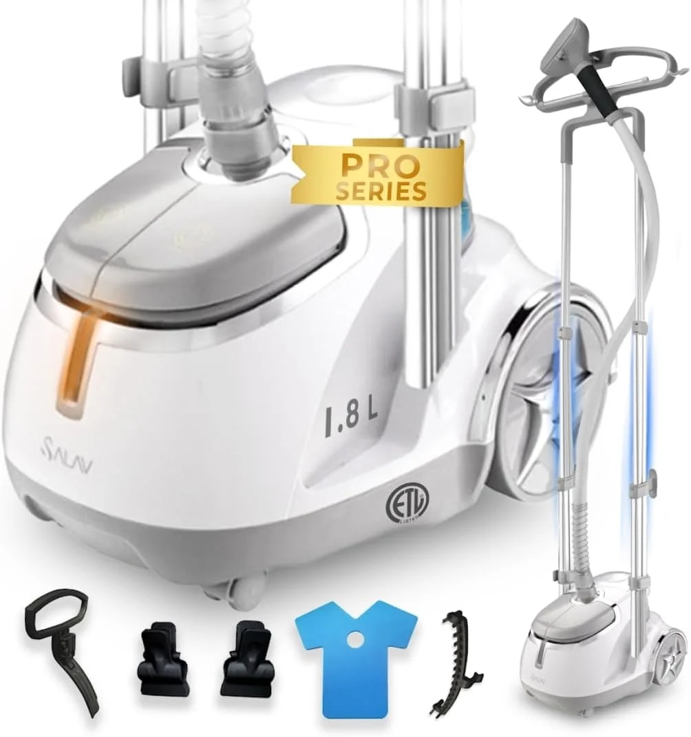 بخارگر لباس ایستاده حرفه ای دو میله ای SALAV مدل GS45-DJ نقره ای بخارگر لباس ایستاده حرفه ای دو میله ای SALAV مدل GS45-DJ نقره ای