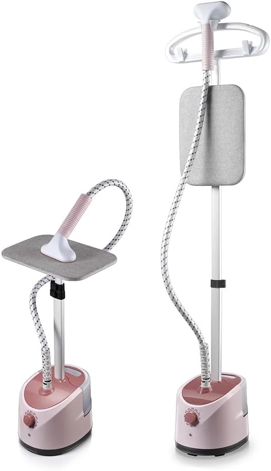 بخارگر عمودی لباس SKY-TOUCH، 2000 وات، مخزن جداشدنی 1.6 لیتری، 10 حالت بخار، اتو کشی افقی و عمودی، نرخ بخار 35 گرم در دقیقه، ایده آل برای لباس های ظریف و لباس های بلند بخارگر عمودی لباس SKY-TOUCH، 2000 وات، مخزن جداشدنی 1.6 لیتری، 10 حالت بخار، اتو کشی افقی و عمودی، نرخ بخار 35 گرم در دقیقه، ایده آل برای لباس های ظریف و لباس های بلند