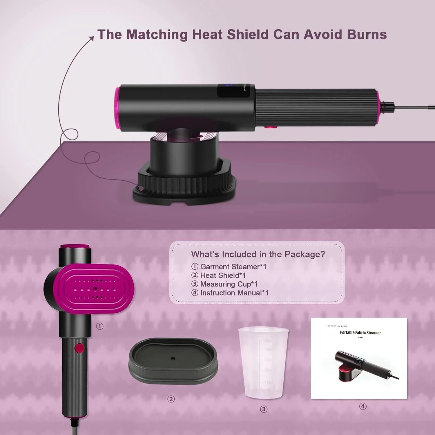 بخارگر لباس جاده ابریشم: بخارگر دستی قابل حمل با صفحه اتو چرخشی، بخار مرطوب و اتو خشک. مناسب برای ایجاد چین های انعطاف پذیر در پارچه، بخار قوی و نفوذی برای منزل و مسافرت، از بین برنده چروک بخارگر لباس جاده ابریشم: بخارگر دستی قابل حمل با صفحه اتو چرخشی، بخار مرطوب و اتو خشک. مناسب برای ایجاد چین های انعطاف پذیر در پارچه، بخار قوی و نفوذی برای منزل و مسافرت، از بین برنده چروک