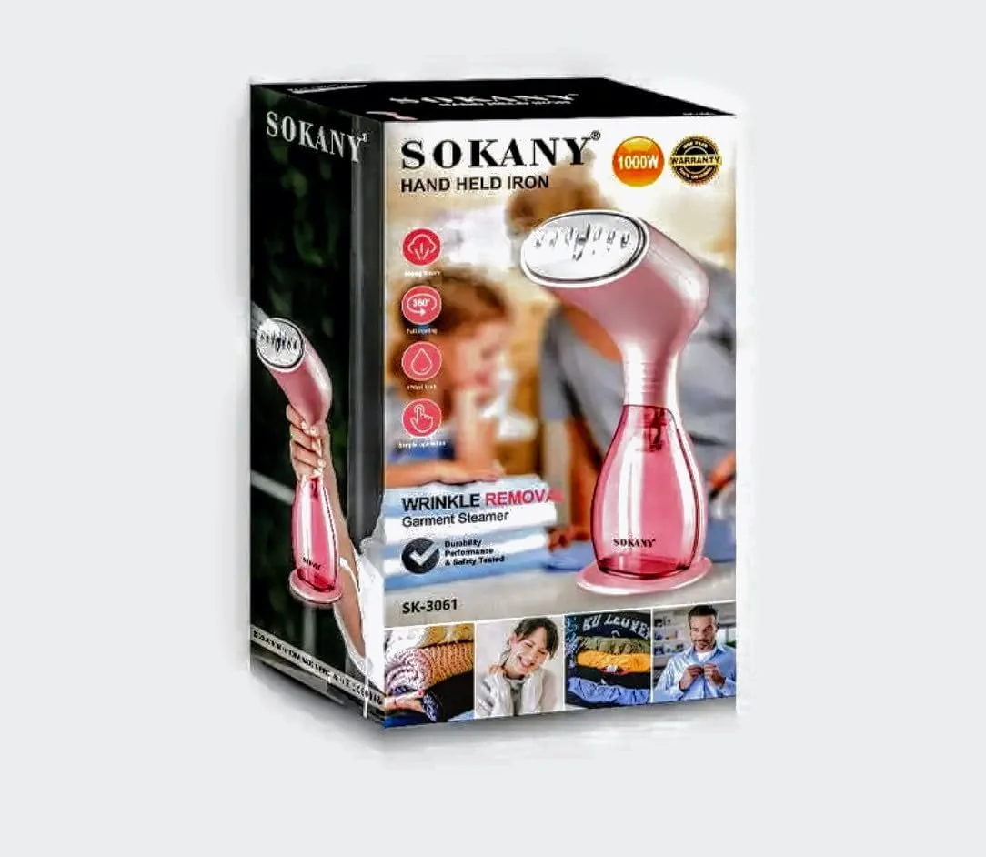 بخارگر دستی لباس سوکانی مدل SK-3061 – اتو بخار مسافرتی 1000 وات برای لباس، صفحه استیل ضد زنگ، مخزن آب 170 میلی لیتری، مناسب سفر و منزل، گرم شدن سریع، صورتی بخارگر دستی لباس سوکانی مدل SK-3061 – اتو بخار مسافرتی 1000 وات برای لباس، صفحه استیل ضد زنگ، مخزن آب 170 میلی لیتری، مناسب سفر و منزل، گرم شدن سریع، صورتی