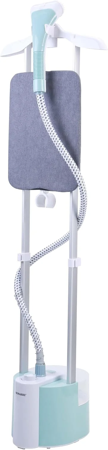 بخارگر لباس سوناشی با سکوی اتو بخار سنتی | 60 دقیقه کار مداوم - بخارگر حرفه ای با تخته اتو/سری اسپری/چوب لباسی و نگهدارنده 1.8 لیتری 2000 وات SGS-317N سبز دریایی بخارگر لباس سوناشی با سکوی اتو بخار سنتی | 60 دقیقه کار مداوم - بخارگر حرفه ای با تخته اتو/سری اسپری/چوب لباسی و نگهدارنده 1.8 لیتری 2000 وات SGS-317N سبز دریایی