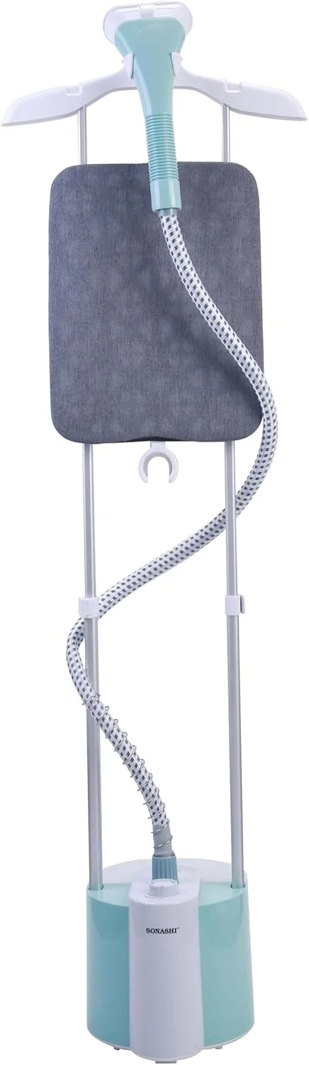 بخارگر لباس سوناشی با سکوی اتو بخار سنتی | 60 دقیقه کار مداوم - بخارگر حرفه ای با تخته اتو/سری اسپری/چوب لباسی و نگهدارنده 1.8 لیتری 2000 وات SGS-317N سبز دریایی بخارگر لباس سوناشی با سکوی اتو بخار سنتی | 60 دقیقه کار مداوم - بخارگر حرفه ای با تخته اتو/سری اسپری/چوب لباسی و نگهدارنده 1.8 لیتری 2000 وات SGS-317N سبز دریایی