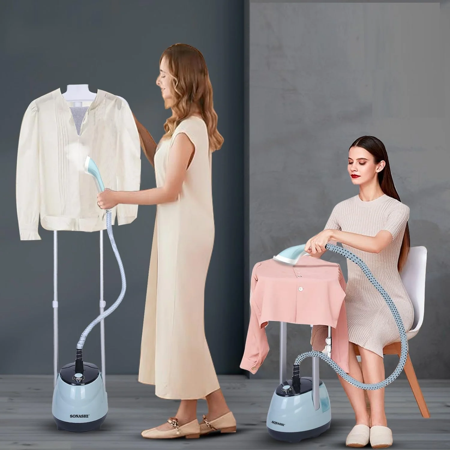 بخارگر لباس سوناشی 1.8 لیتری با جریان بخار 35 گرم در دقیقه، کنترل مکانیکی و محافظت در برابر گرمای بیش از حد | کارکرد مداوم به مدت 60 دقیقه | ارتفاع قابل تنظیم - تخته اتو - آویز میله ای | 1800 وات SGS-325 آبی بخارگر لباس سوناشی 1.8 لیتری با جریان بخار 35 گرم در دقیقه، کنترل مکانیکی و محافظت در برابر گرمای بیش از حد | کارکرد مداوم به مدت 60 دقیقه | ارتفاع قابل تنظیم - تخته اتو - آویز میله ای | 1800 وات SGS-325 آبی