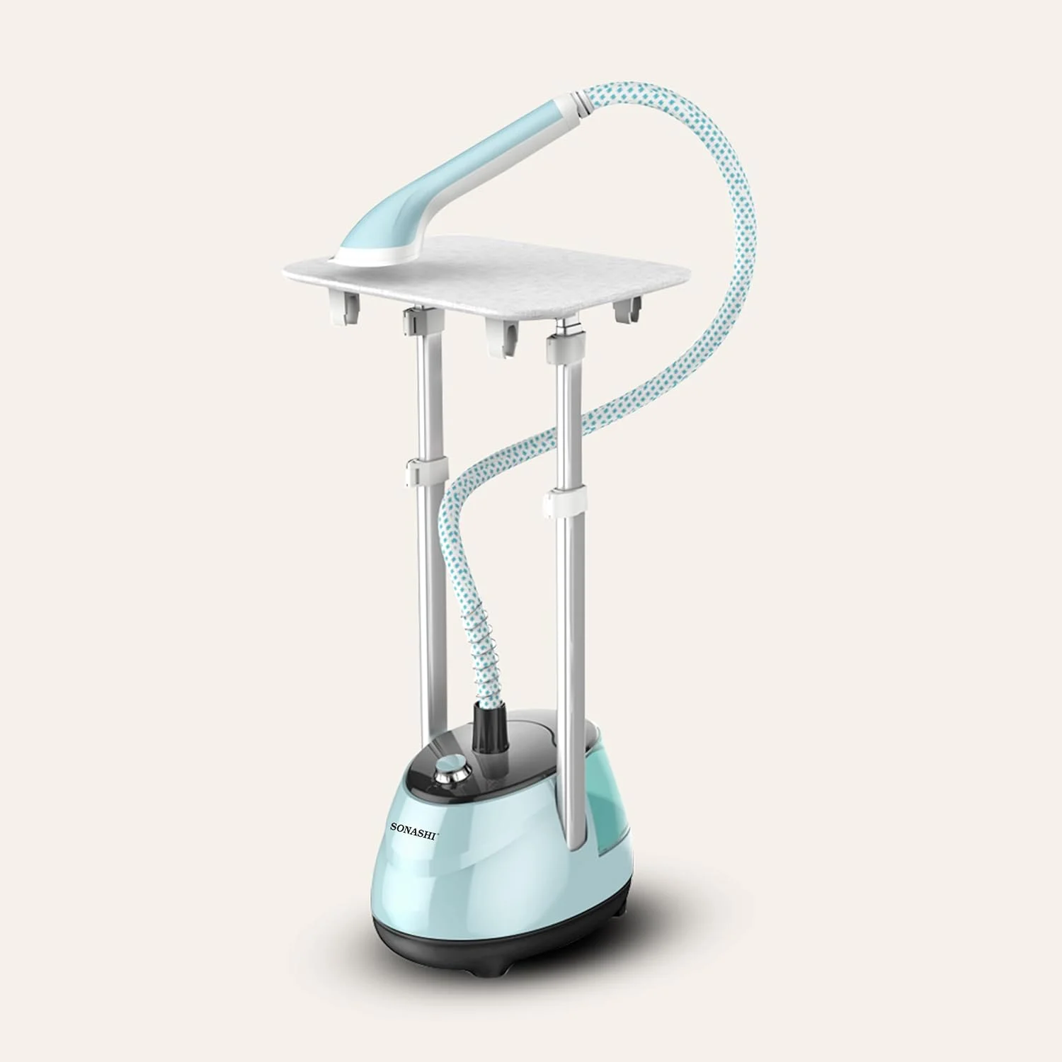 بخارگر لباس سوناشی 1.8 لیتری با جریان بخار 35 گرم در دقیقه، کنترل مکانیکی و محافظت در برابر گرمای بیش از حد | کارکرد مداوم به مدت 60 دقیقه | ارتفاع قابل تنظیم - تخته اتو - آویز میله ای | 1800 وات SGS-325 آبی بخارگر لباس سوناشی 1.8 لیتری با جریان بخار 35 گرم در دقیقه، کنترل مکانیکی و محافظت در برابر گرمای بیش از حد | کارکرد مداوم به مدت 60 دقیقه | ارتفاع قابل تنظیم - تخته اتو - آویز میله ای | 1800 وات SGS-325 آبی